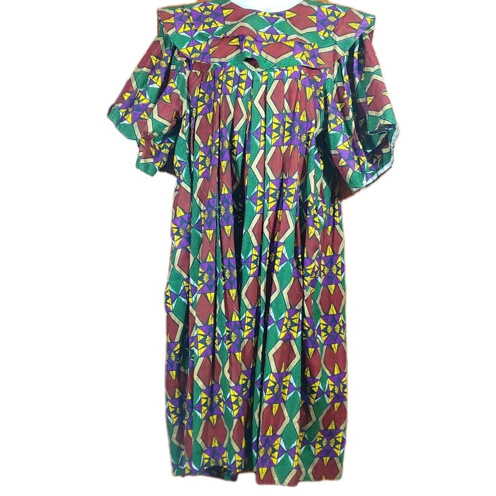 Vintage Homeland OS 90s African Print Jumpsuit Muumuu Housedress S/M